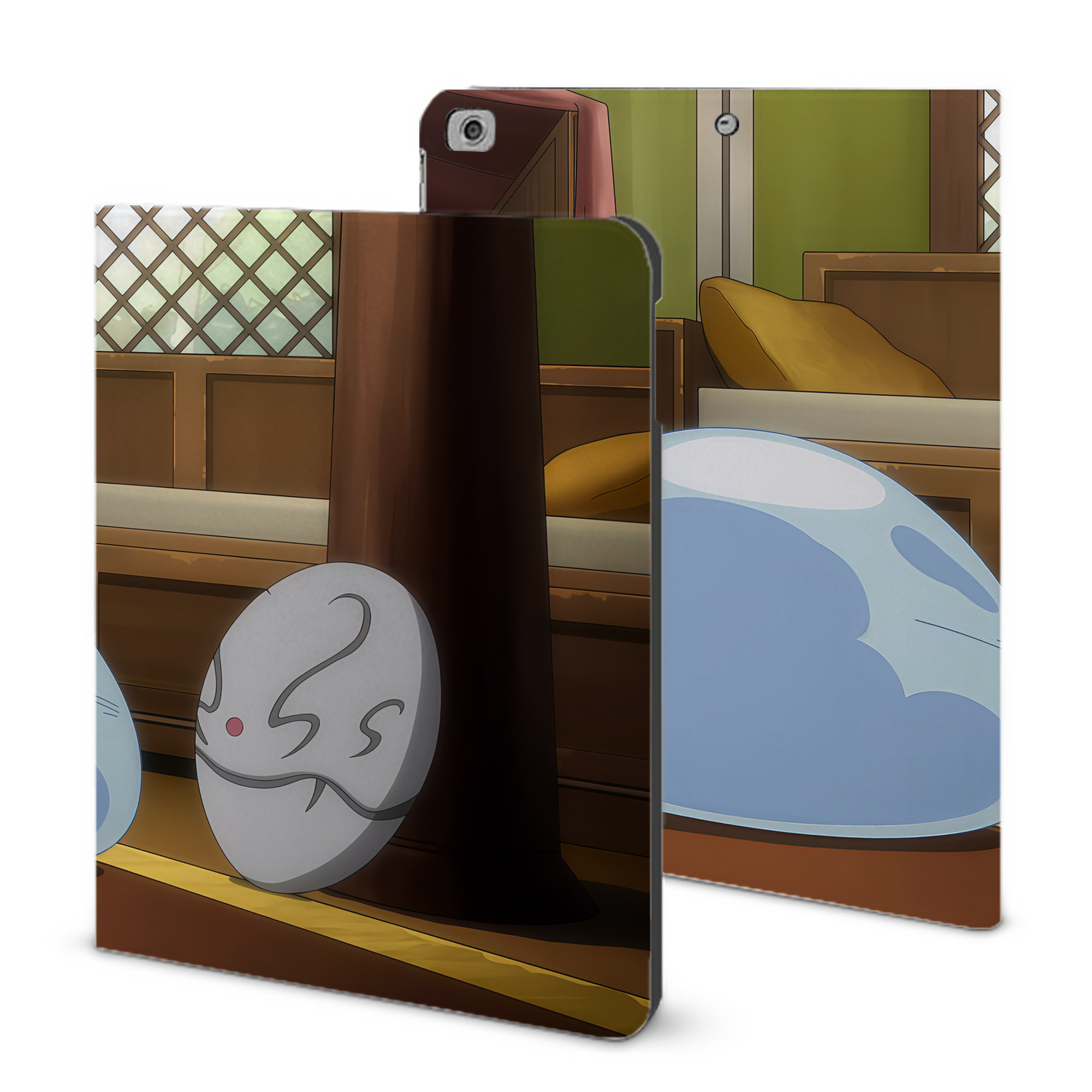 （画像用） 転スラ Regarding Reincarnated to Slime IPad ケース ブック型 PUレザー TPU 耐衝撃 軽量 薄型 ペン収納なし 全面保護 IPad 各モデル対応